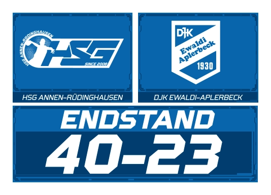 HSG ANNEN-RÜDINGHAUSEN DJK EWALDI-APLERBECK ENDSTAND 40-23