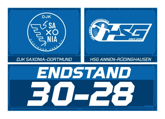 DJK SAXONIA-DORTMUND HSG ANNEN-RÜDINGHAUSEN ENDSTAND 30-28