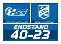 HSG ANNEN-RÜDINGHAUSEN DJK EWALDI-APLERBECK ENDSTAND 40-23