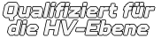 Qualifiziert für  die HV-Ebene