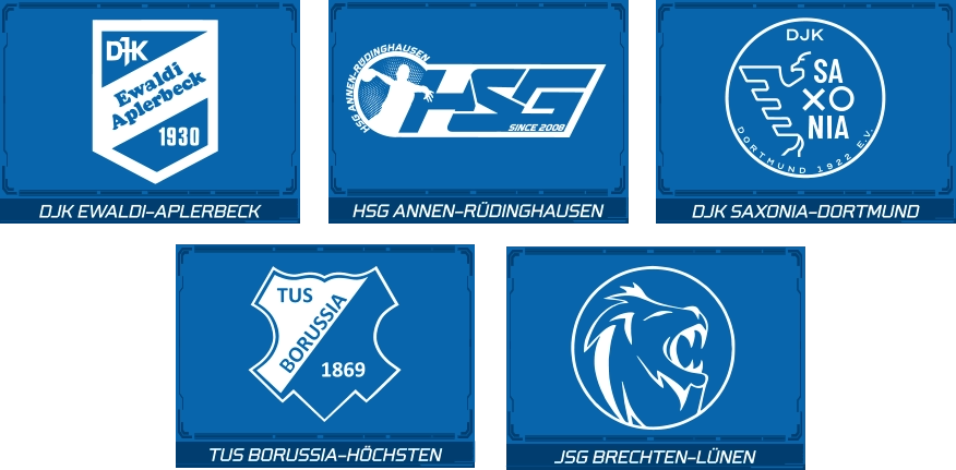 DJK EWALDI-APLERBECK HSG ANNEN-RÜDINGHAUSEN JSG BRECHTEN-LÜNEN TUS BORUSSIA-HÖCHSTEN DJK SAXONIA-DORTMUND