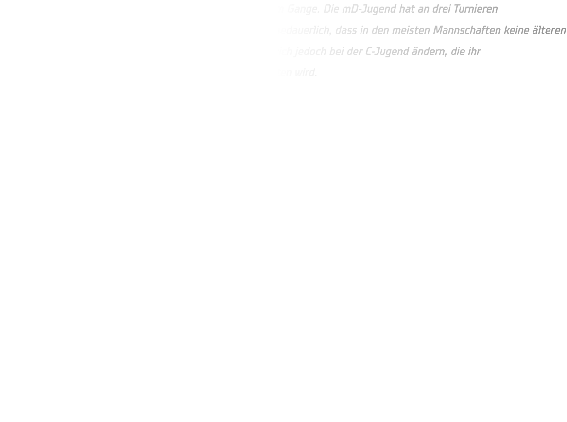 Die Vorbereitungen für das Dronninglund Cup sind in vollem Gange. Die mD-Jugend hat an drei Turnieren teilgenommen und jeweils den ersten Platz belegt. Es ist bedauerlich, dass in den meisten Mannschaften keine älteren Jahrgänge vertreten waren, um uns zu fordern. Dies wird sich jedoch bei der C-Jugend ändern, die ihr Vorbereitungsturnier am 29.06.24 beim HVE-Cup bestreiten wird.