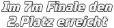 Im 7m Finale den 2.Platz erreicht