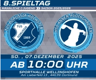8.SPIELTAG MÄNNLICHE C-JUGEND  SAISON 2025/2026  10:00 SO. , 07.DEZEMBER  2025 AB UHR SPORTHALLE WELLINGHOFEN Am Lieberfeld 13 , 44139 Dortmund